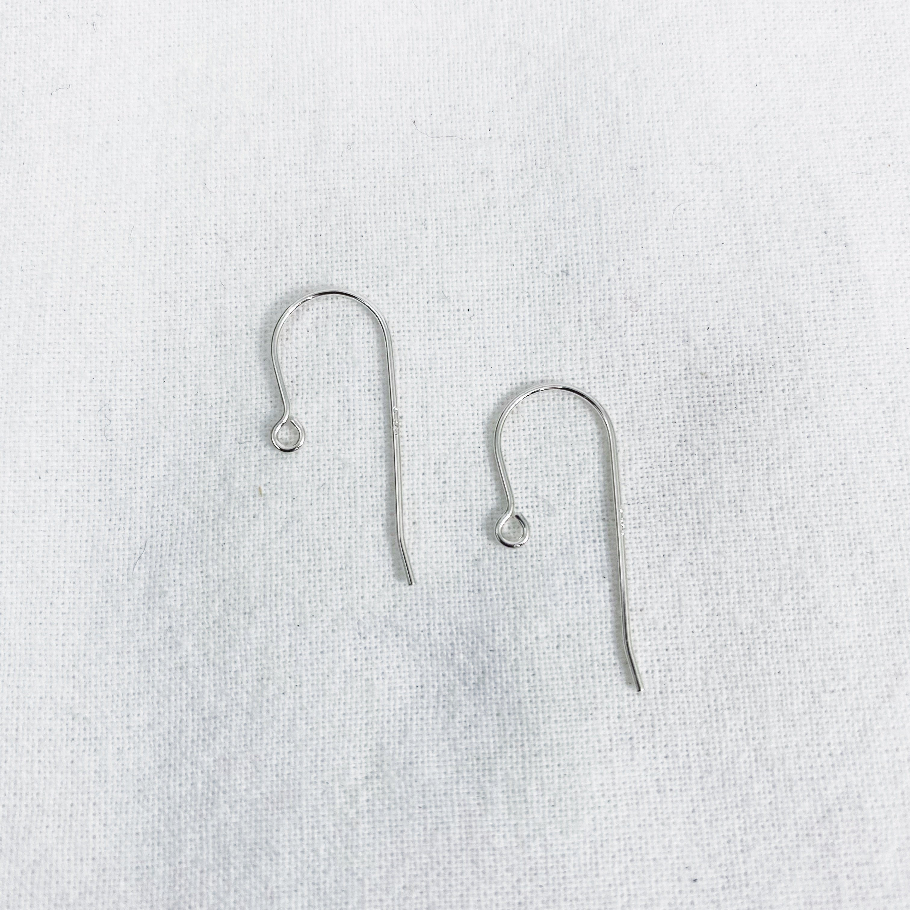 Sterling Silver U-shaped Earring Hook With Screw Peg Mountings for